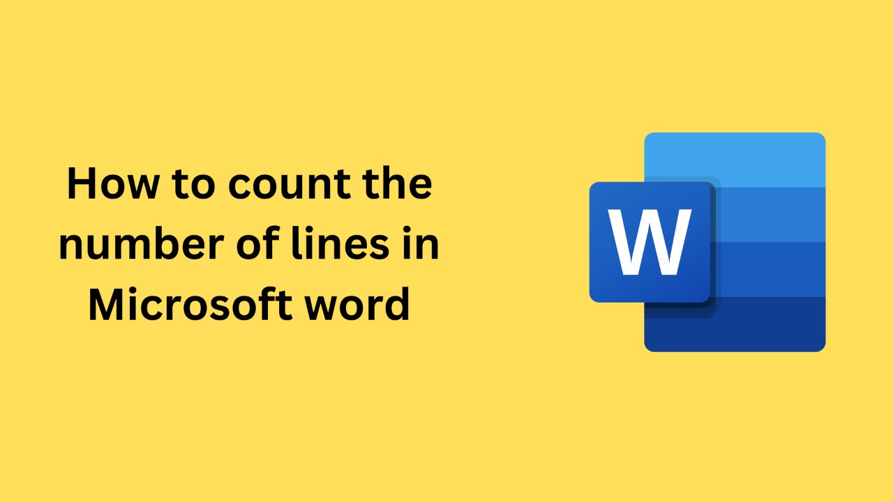 How to count number of lines in microsof's word